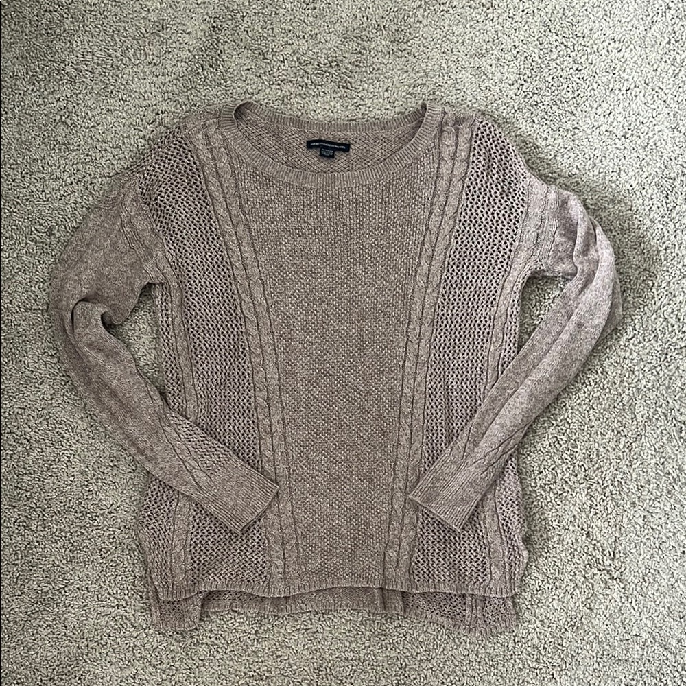 American Eagle Outfitters Taupe Crew Neck Sweater
